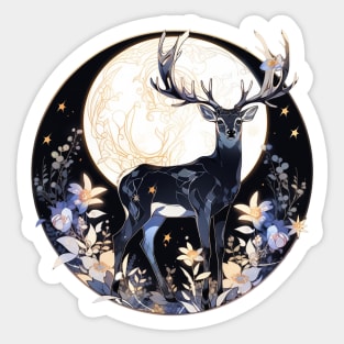 Moon Deer Sticker